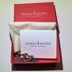 NEW IN BOX James Avery Double Heart Linked Necklace